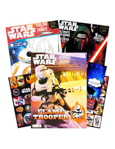 Paquete de 3 libros para colorear Star Wars con pegatinas