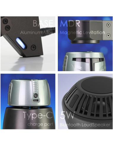 Altavoz Bluetooth de Levitación Magnética XINBA MDR, 10h Batería