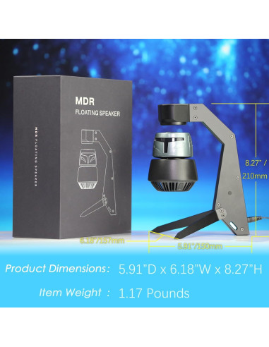 Altavoz Bluetooth de Levitación Magnética XINBA MDR, 10h Batería