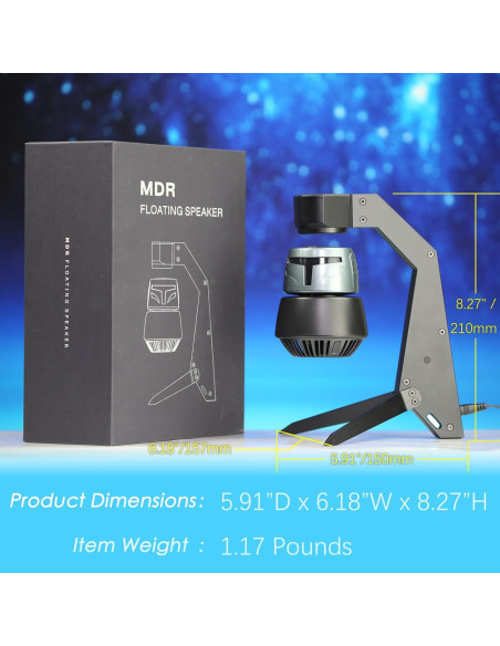 Altavoz Bluetooth de Levitación Magnética XINBA MDR, 10h Batería