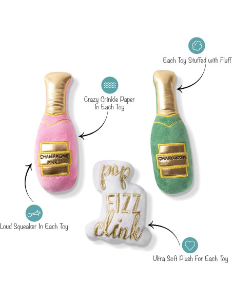 Conjunto de Juguetes de Peluche Mini Fringe Studio 3 Piezas