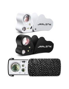 Lupa de Joyero JARLINK 30X 60X 90X con Luz LED y UV