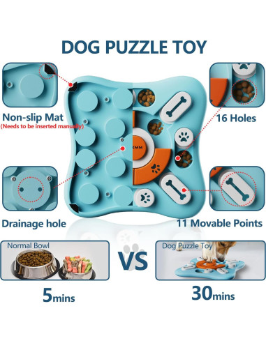 Juguete rompecabezas interactivo para perros FOXMM DPT 10x10 cm