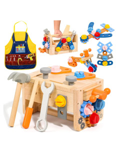 Juego de herramientas TONZE para niños con delantal 39 PCS