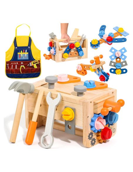 Juego de herramientas TONZE para niños con delantal 39 PCS