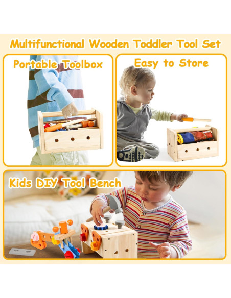 Juego de herramientas TONZE para niños con delantal 39 PCS