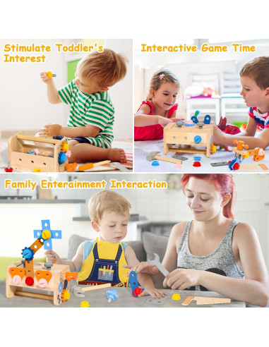 Juego de herramientas TONZE para niños con delantal 39 PCS