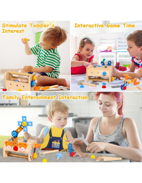 Juego de herramientas TONZE para niños con delantal 39 PCS