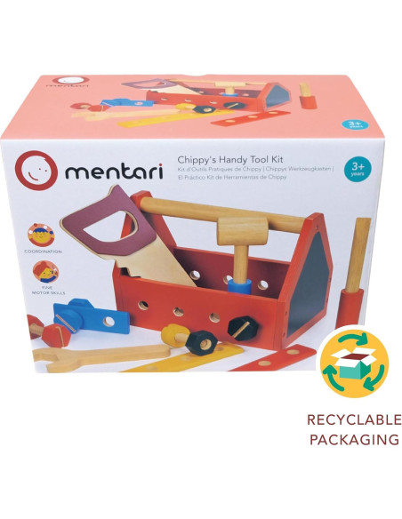 Kit de Herramientas de Madera Mentari - Juego de Construcción 3+