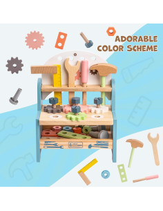 Banco de Trabajo de Madera ROBUD para Niños 3-5 Años 2