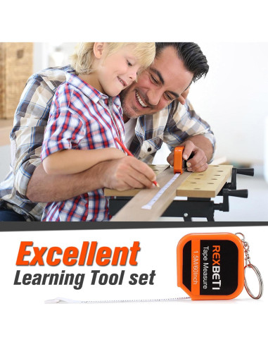 Juego de herramientas REXBETI para niños con cinturón 17 piezas