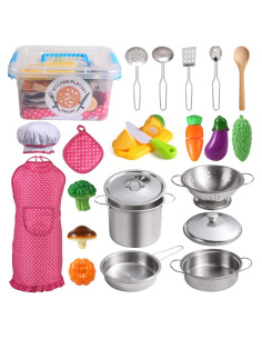 Juego de Cocina Juboury 23 Piezas para Niños Chef