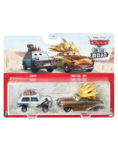 Disney Cars 2023 1:55 Diecast 2-Pack Jeremy y Chieftess