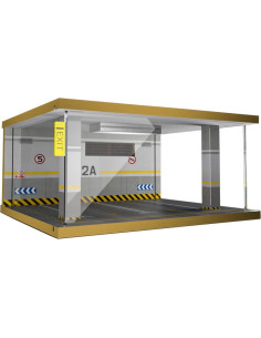 Vitrina para coches 1:24 Bivitre 2 Parking Gray LED 2