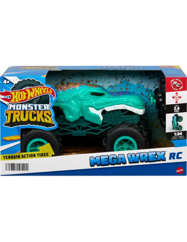 Camión Monstruo RC Hot Wheels Mega-Wrex 1:24 Todo Terreno