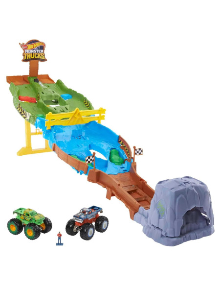 Juego de Pista Wreckin' Hot Wheels con 2 Monster Trucks