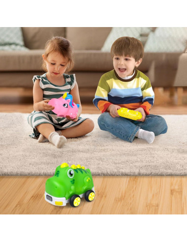 Coche RC Unicornio y Dinosaurio Hymaz con Luces LED