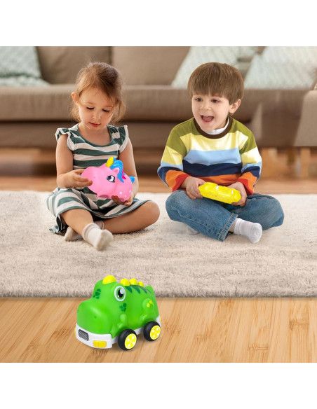 Coche RC Unicornio y Dinosaurio Hymaz con Luces LED