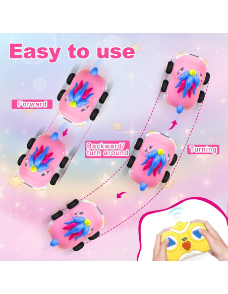 Coche RC Unicornio y Dinosaurio Hymaz con Luces LED