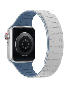 Banda Magnética Amizee para Apple Watch 38-42mm Gris Azul 2