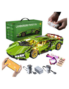 Conjunto de Bloques Chodia Coche RC 1:14 con Luces LED