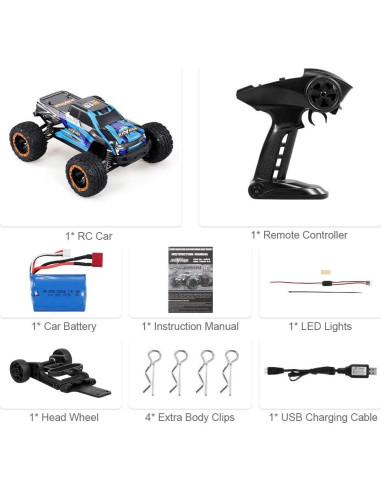 GoolRC Coche RC 1:16 4WD 45KM/H Todo Terreno Azul