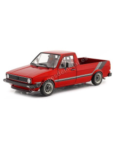 Miniatura Coche Solido 1:18 VW Caddy MK1 Rojo Coleccionable
