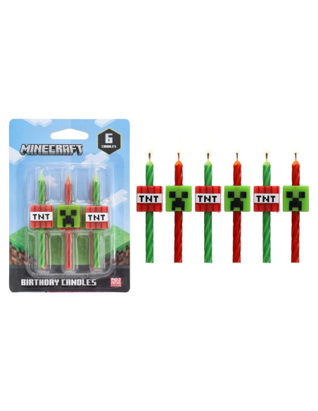 Velas de Cumpleaños DecoPac Minecraft - 6 Velas Multicolor
