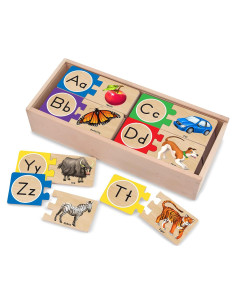 Rompecabezas de Alfabeto de Madera Melissa & Doug 52 Piezas