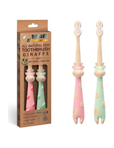 Cepillo de Dientes Vegano ROARex Jirafa para Niños 100% Biodegradable