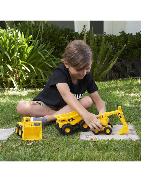 Set de 3 Vehículos de Construcción CAT 17.78 cm Manual