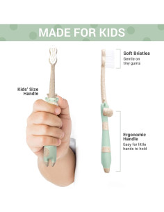 Cepillo de Dientes Vegano ROARex Jirafa para Niños 100% Biodegradable 2