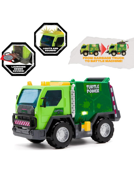 Camión de Basura TMNT Thrash N' Battle con Luces y Sonidos