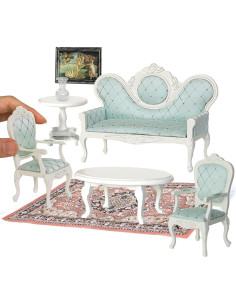 Conjunto de Muebles para Casa de Muñecas iLAND 8 Piezas 2