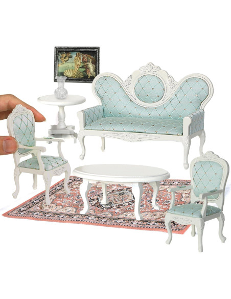 Conjunto de Muebles para Casa de Muñecas iLAND 8 Piezas