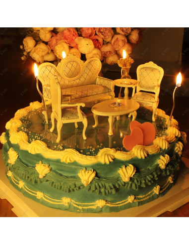 Conjunto de Muebles para Casa de Muñecas iLAND 8 Piezas