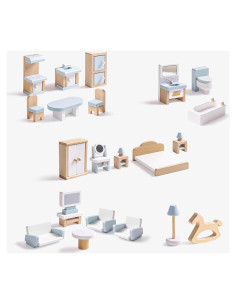 Juego de Muebles de Casa de Muñecas ROBOTIME 23 Piezas