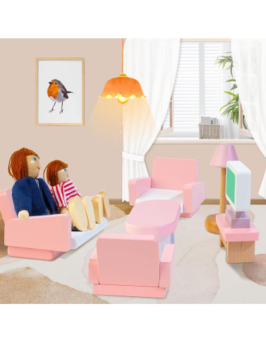 Juego de Muebles de Casa de Muñecas Kizfarm 26 Piezas