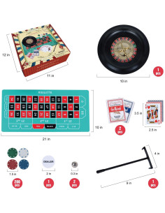 Juego de Ruleta Gothink con Poker Texas Hold'em 25,4 cm 2