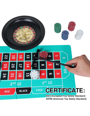 Juego de Ruleta Gothink con Poker Texas Hold'em 25,4 cm