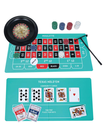 Juego de Ruleta Gothink con Poker Texas Hold'em 25,4 cm