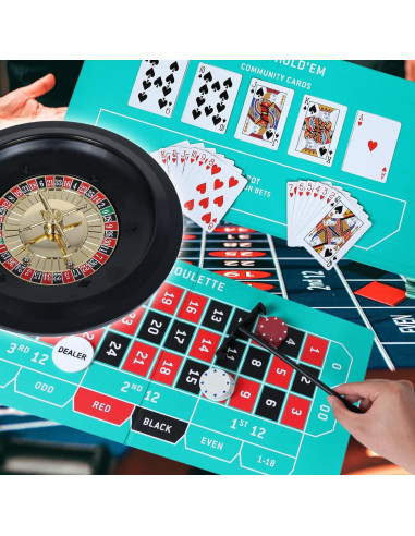 Juego de Ruleta Gothink con Poker Texas Hold'em 25,4 cm