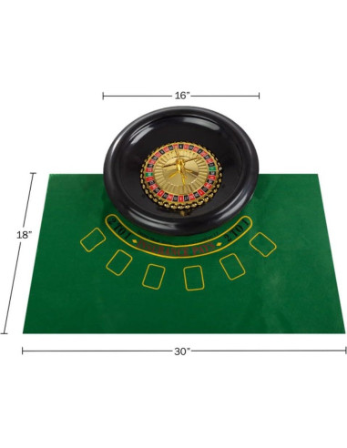 Juego de Ruleta y Blackjack Trademark Poker 40,64 cm