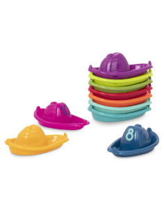Battat Barcos de Baño Apilables 10 Piezas 6 Meses+
