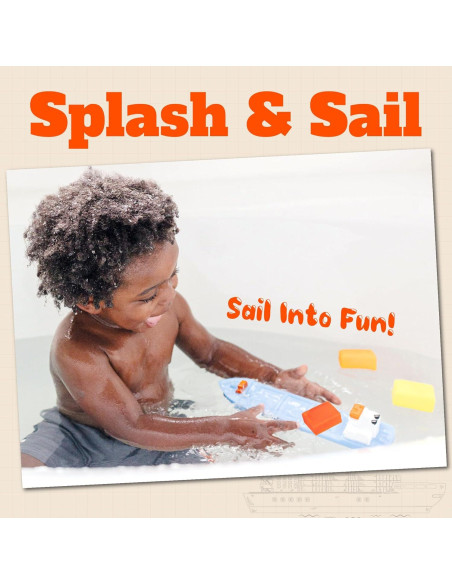 Juguete de Baño SplashEZ Barco Flotante 33 cm Seguro