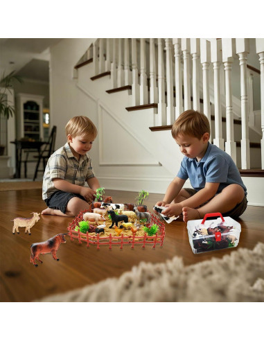 Figuritas de Animales de Granja BOLZRA 53 PCS Juguete Educativo