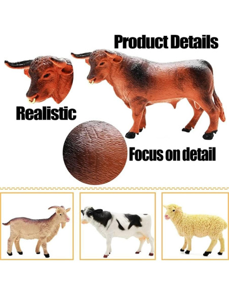 Figuritas de Animales de Granja BOLZRA 53 PCS Juguete Educativo