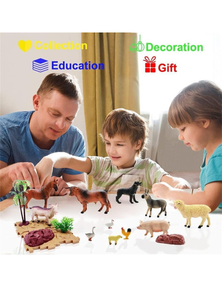 Figuritas de Animales de Granja BOLZRA 53 PCS Juguete Educativo