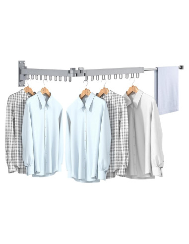 Perchero Plegable para Secar Ropa Bakala 60 cm Plata