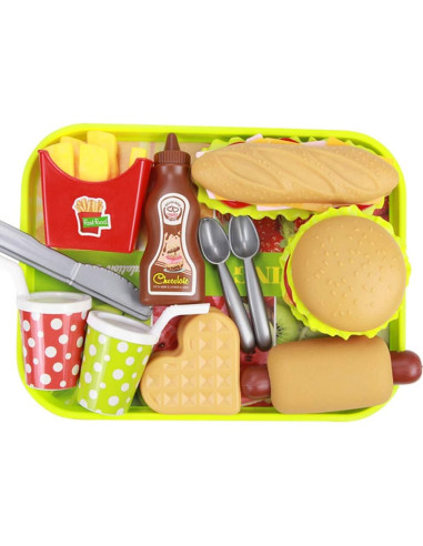 Set de Comida Rápida de Juguete ELitao - 18 Piezas